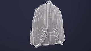 low poly military bag