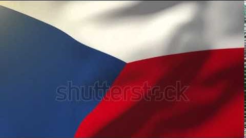 Czech Republic flag waving in the wind. Looping sun rises style. Animation loop Stock video by