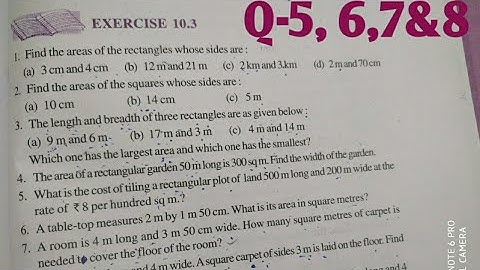 Class 6 Exercise 10.3 Question no. 5 , 6,7 & 8