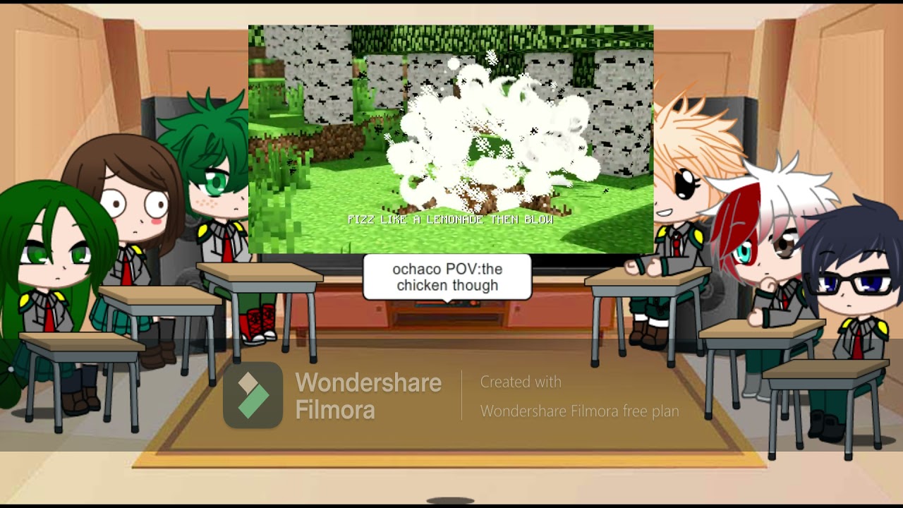 Mha react to creeper rap{mha}{gacha club}