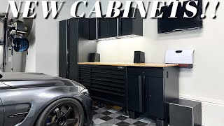 Building My 20x20 Dream Garage!! Part 8  Husky Cabinets + Obsessed Garage Pressure Washer