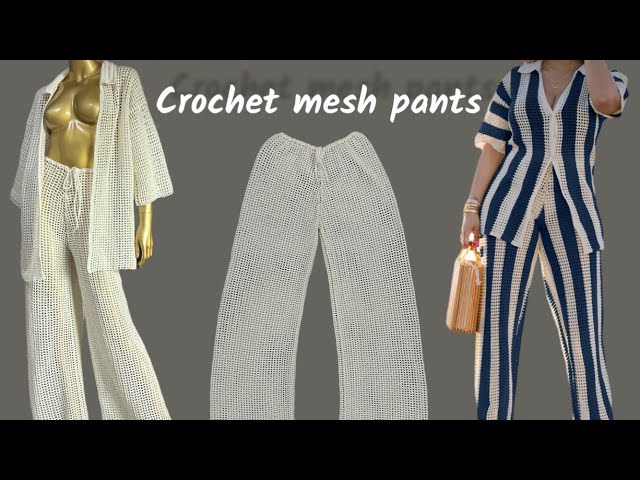 Crochet mesh pants tutorial - YouTube