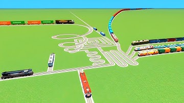 💖TRAIN CROSSIN CIRCLE SQUARE RISKY SNAKE🐍 TRACKS 360°AROUND RAILWORK BEANG DRIVE 