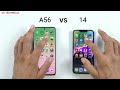 Samsung A56 VS iPhone 14 Speed Test Comparison 2026 different Price ₹50.000 ₹40.000 Price