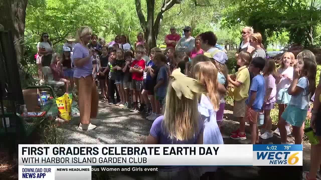 First graders celebrate Earth day at Harbor Island Garden Club
