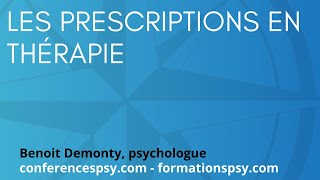 Thérapie brève orientée solutions - la prescription de tâches (FormationsPsy)