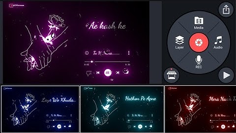 Kinemaster Glowing Lyrics status Editing | Glowing Rain Drops Lyrics Editing | Status Kaise Banaye