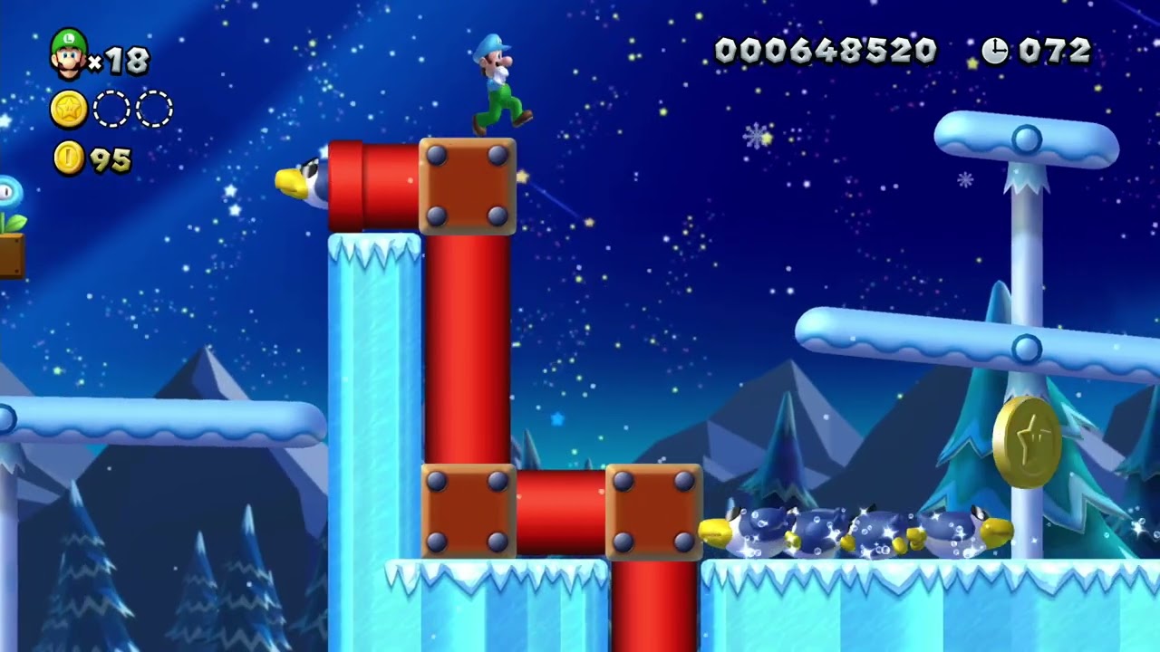 New Super Luigi Bros. U Deluxe Part 5 - Frosted Glacier Part 1/2: Boom Boom Mini-Boss #3