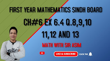 First  Year Mathematics ,Lecture #79 Chapter#6 Ex.6.4 Q.8,9,10,11,12,13       ( Geometric Sequence )