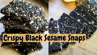 How to Make Sesame Candy | Easy Crispy Black Sesame Snaps Candy Recipe