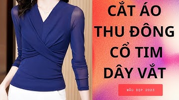 Autumn and winter shirt design with heart collar, chest strap is very beautiful.JULY TEACH SEWING