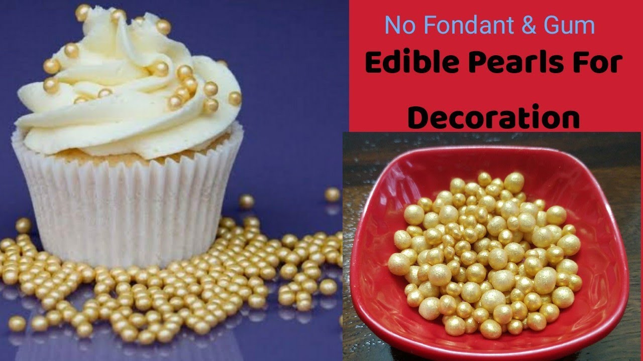 Homemade Edible Gold Pearls | Sugar Balls Without Fondant For Cake ...