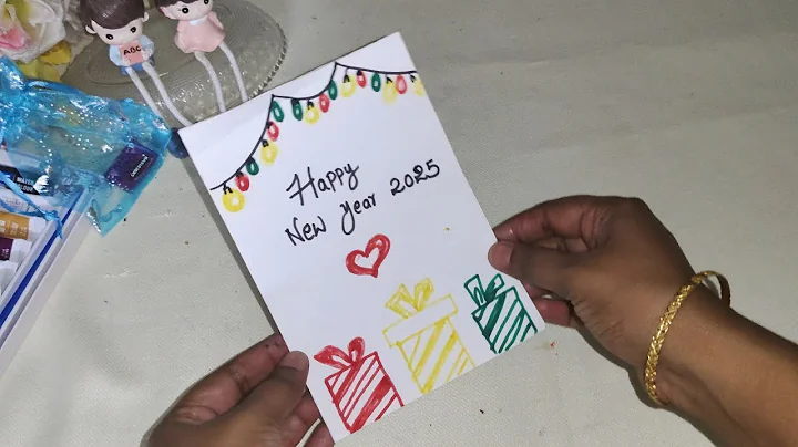 😲Quick & Easy New year greeting card | DIY New year greeting card #shorts #trending #newyear #2025