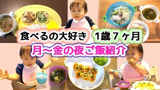 【1歳・幼児食】平日５日間の夕食を紹介！話せる言葉も増えてきたよ❤️