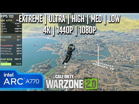 Intel ARC A770 | COD Warzone 2.0 - 4K, 1440p, 1080p - Extreme, Ultra, High, Med, Low