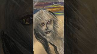 The Vampire Bride Painting Part 1 #art #painting #charcoaldrawing #vampiredrawing