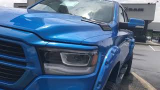 2020 Ram 1500 Hydro blue Black widow