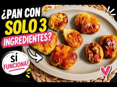 Probé el PAN de 3 INGREDIENTES que vi en Internet 😱 ¡SÍ FUNCIONA!