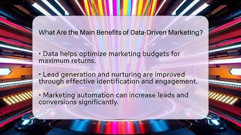 What Are the Main Benefits of Data-Driven Marketing? | Modern Marketing Moves News