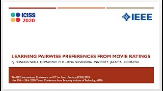 Learning Pairwise Preferences from Movie Ratings (ICISS 2020)