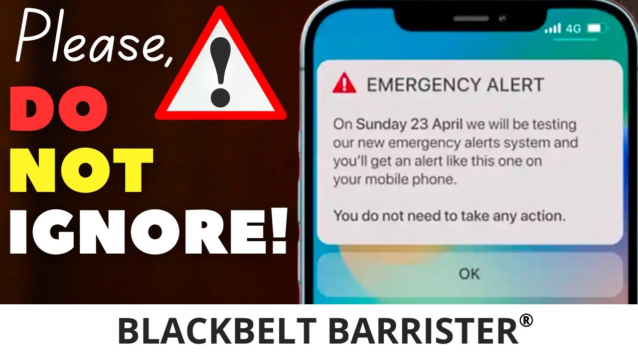 DO NOT IGNORE UK Emergency Alert Test, Serious Issues YouTube