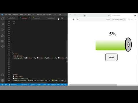 how to create a battery animation using html css & javascript