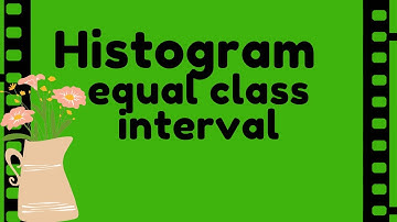 Histogram for continuous series(Equal class interval) | Ms Nabeela Khan