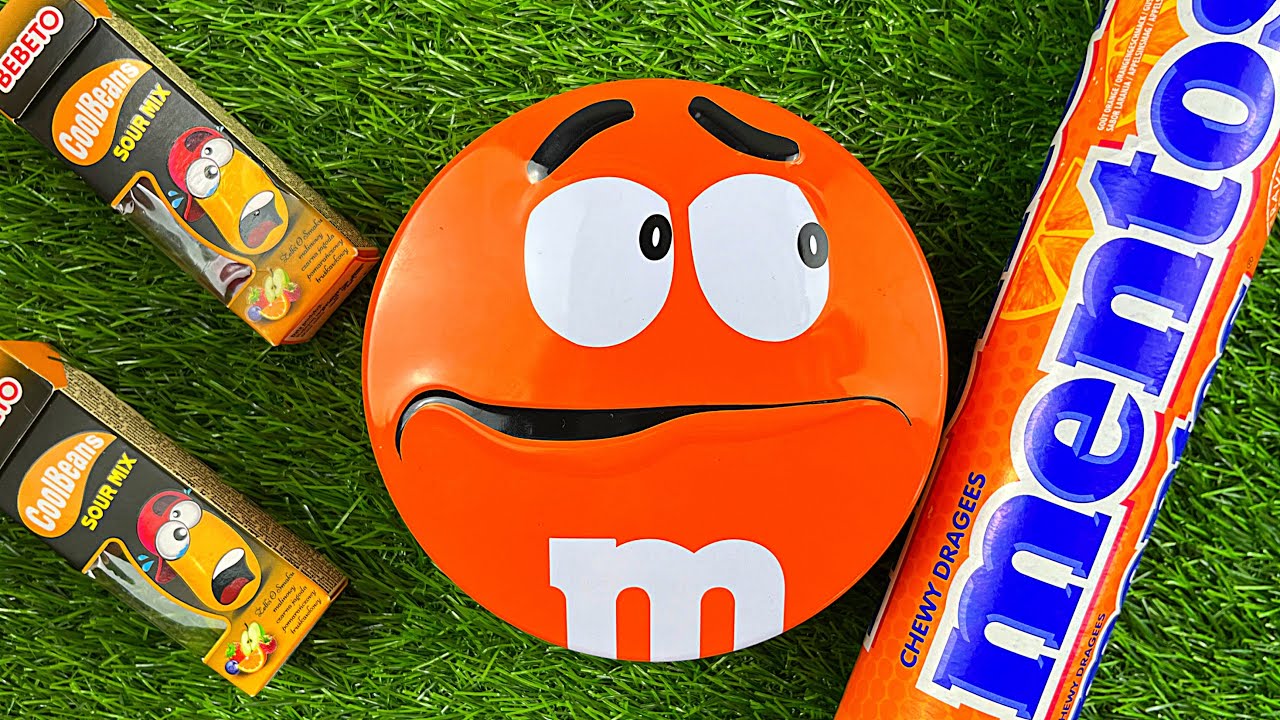Satisfying Video | Unpacking and Mixing Rainbow Candy in 1 Orange M&M'S ...