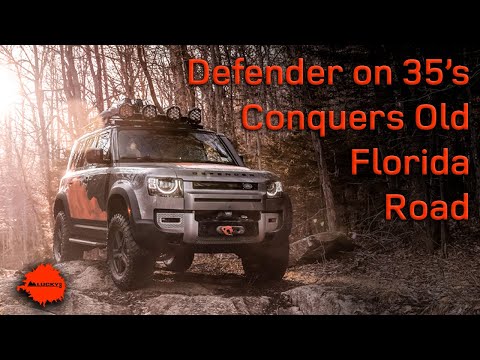 New Land Rover Defender 110 | Off-Road BIG Rock Obstacles on Old Florida RD | 35in Tires | 2in Lift
