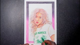 Draw With Me / Sketching ROSE of BLACKPINK with Ballpoint Pens