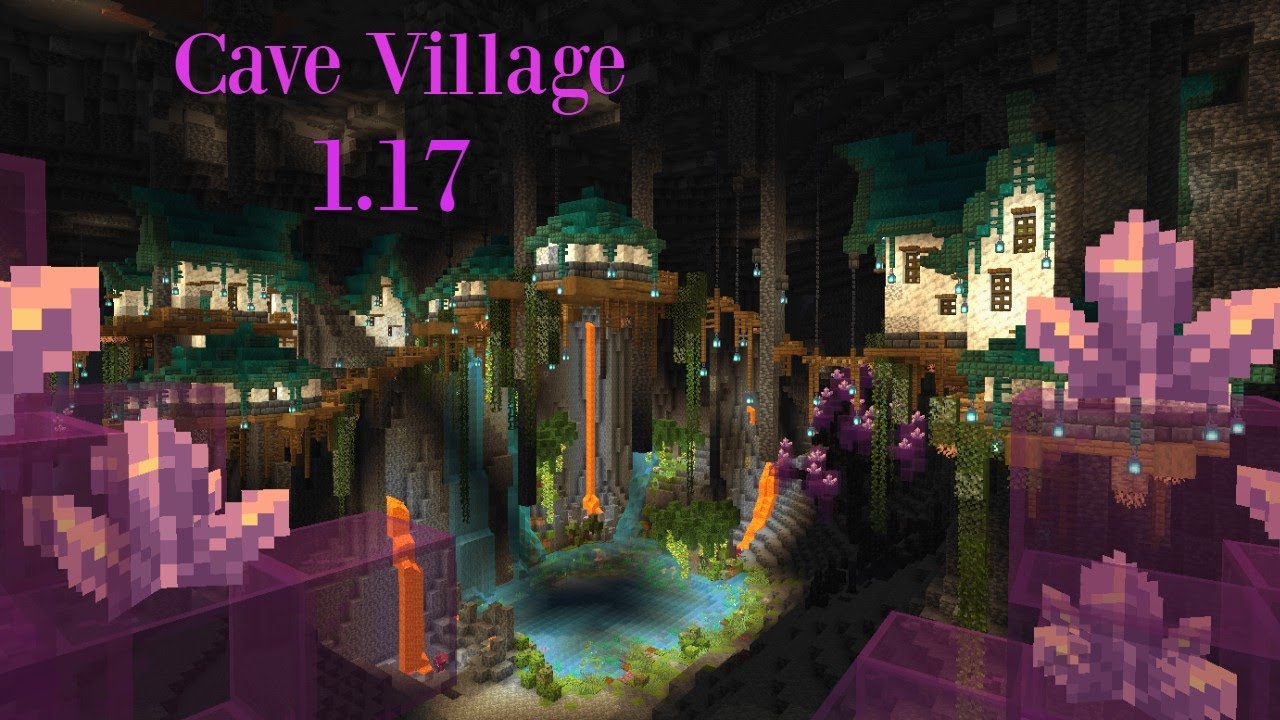 Minecraft -Hanging Cave Village - YouTube