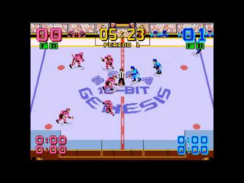 Mario Lemieux Hockey ... (Sega Genesis) Gameplay