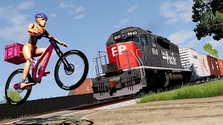 Train Close Calls & Near-Miss Accidents 6 | Beamng.drive