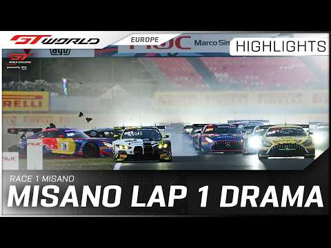 Misano Lap 1 Drama | Race 1 | Misano | GT World Challenge Europe pwd by AWS