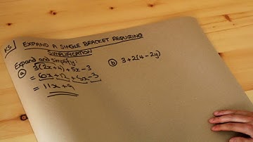 Key Skill - Expand a single bracket requiring simplification.