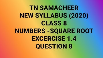 TN Samacheer|New Syllabus2020| Class 8| Numbers  |Exercise 1.4| Question 8| long division method