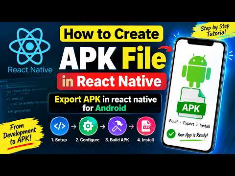 How to Create APK File in React Native | Export APK in react native for Android
