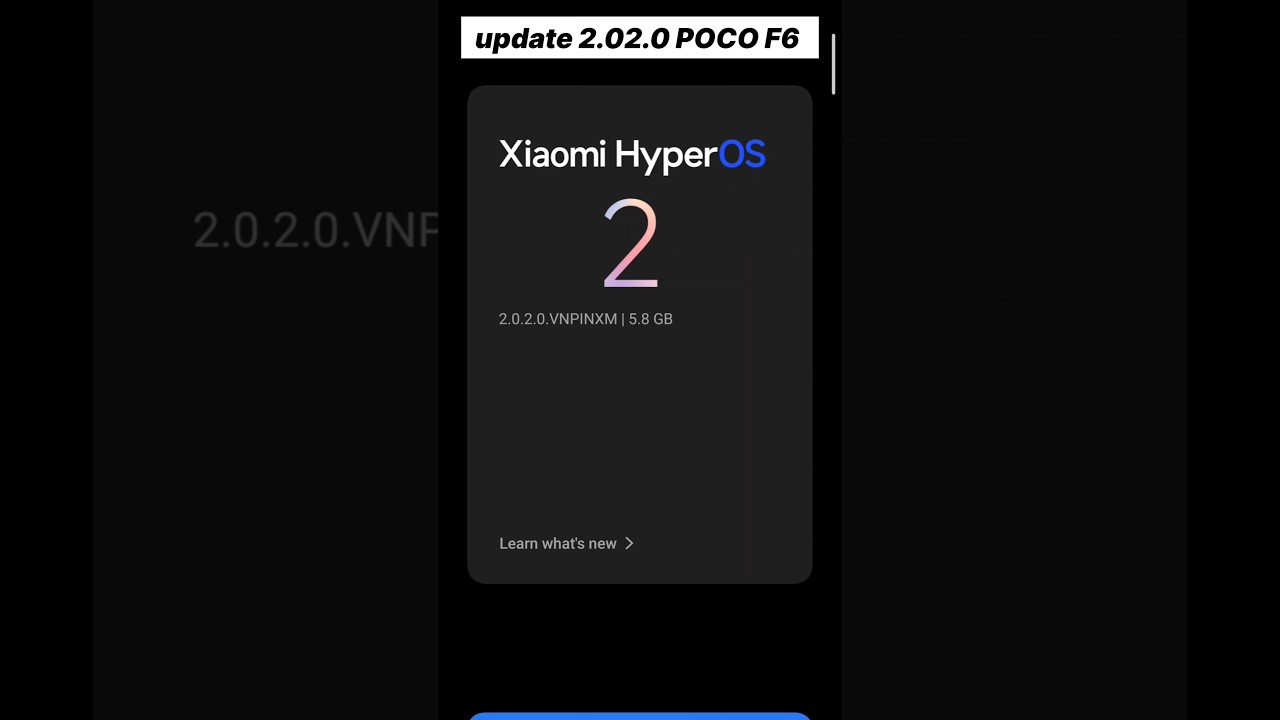 Poco f6 update 2.0 