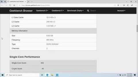 Samsung Series 3 Notebook NP300E5A CPU Benchmark | Geekbench 5 Pro