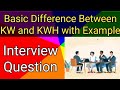 kW vs kWH| Difference Between kW and kWH| How to Calculate kWH| Calculation of unit consumption