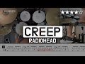 065 | Creep -  Radiohead (★★★★☆) Pop Drum Cover (Score, Lessons, Tutorial) | DRUMMATE