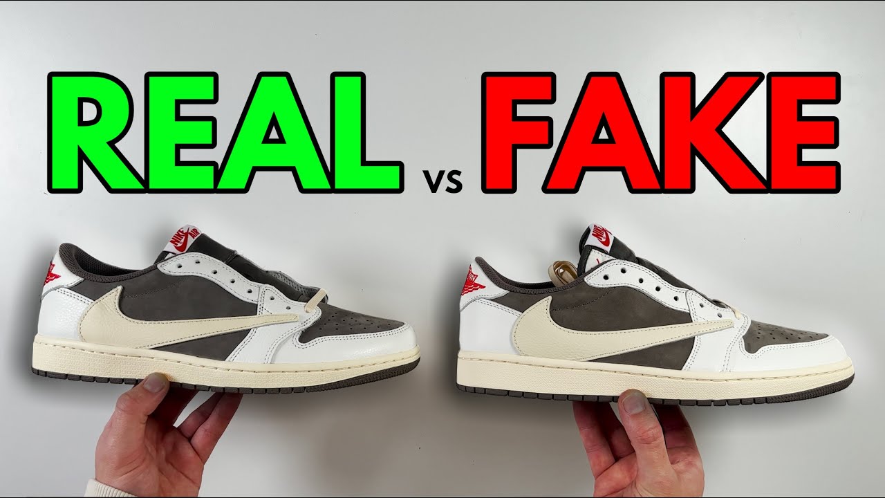 REAL VS FAKE! NIKE X TRAVIS SCOTT AIR JORDAN 1 REVERSE MOCHA UPDATED ...