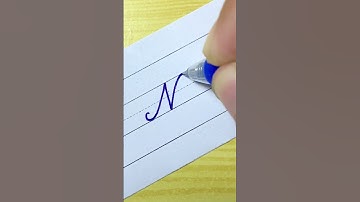 How to write English Cursive writing capital and small letters Nn