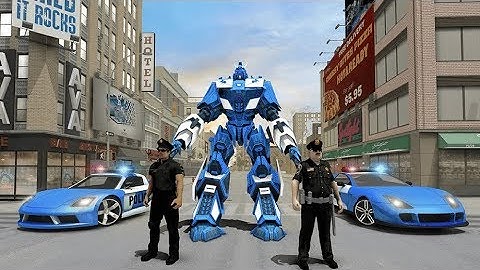 US Police Transform Robot Car Plane Transport Game Android Gameplay