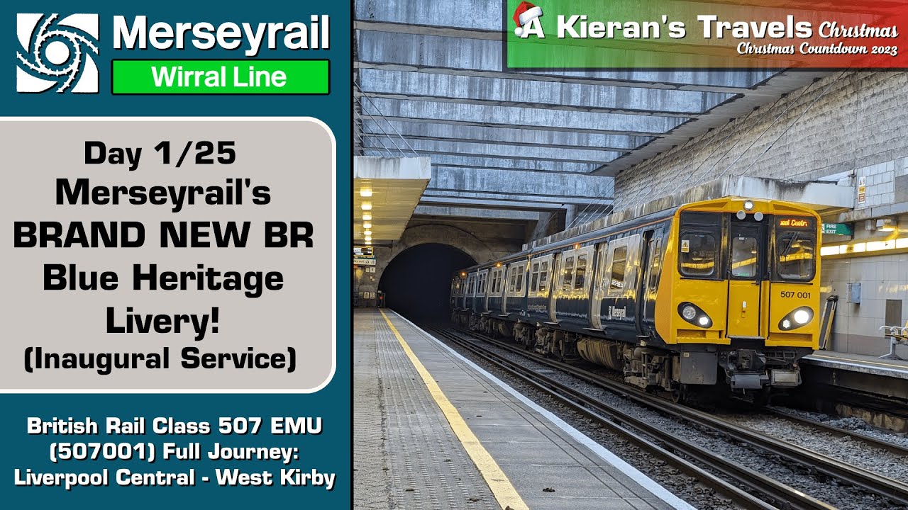 (1) Merseyrail's BRAND NEW Heritage Livery! Class 507 Full Journey: Liverpool Central - West Kirby