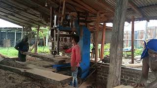 Final Step Of Saw Mill Wood Cutting And Working Process In Nepal