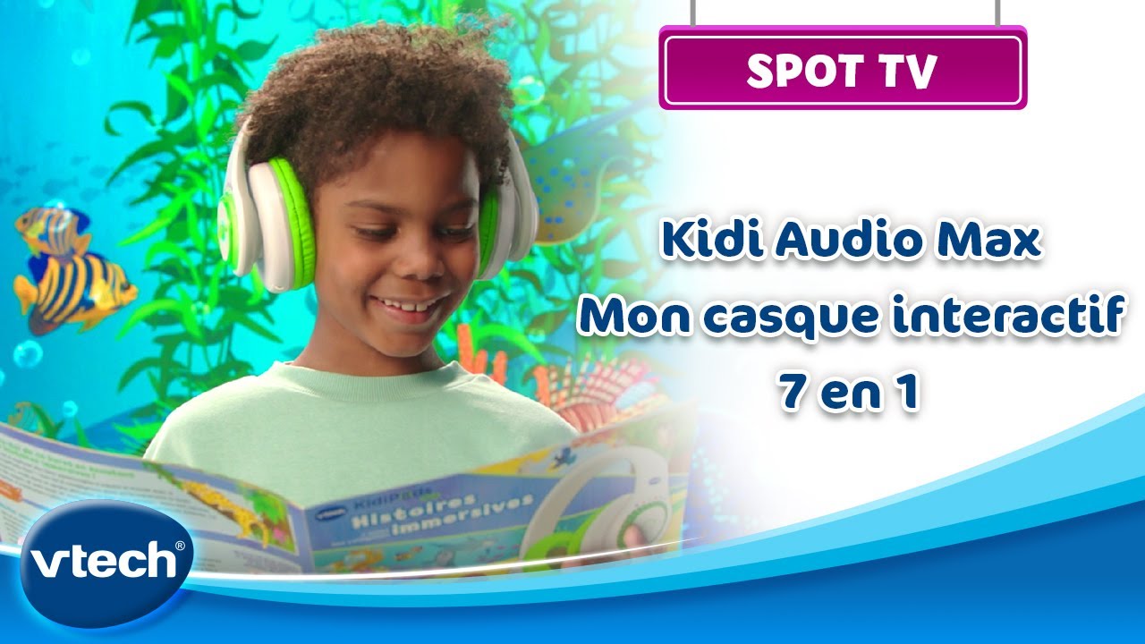 Kidi Audio Max - Mon casque interactif - Boîte à histoire - Jeux d'éveil