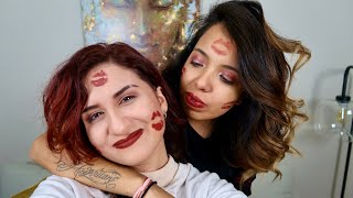 The Lipstick Kiss Battle with my Girlfriend!  | Lesbian Couple 