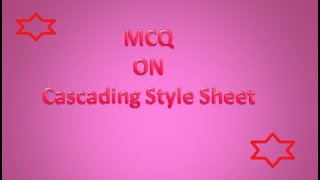 Web Programming MCQs with Answers|| Cascading Style Sheet|| CBSE