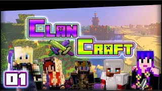 ClanCraft | Episode 1: A NOOB BEGINNING! /w Wahooz, N9neLives & ThePlex_ screenshot 5